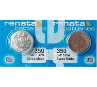 2 pilas botón 350 de óxido de plata 1.55 V 105 mAh Renata