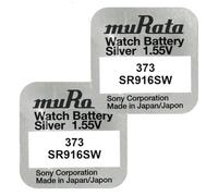 2 pilas botón reloj Mu-rata 373 SR916SW óxido de plata, 30 mAh, 1,55 V