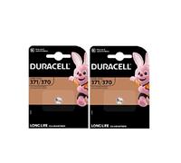 2 pilas Duracell 371/370 SR920 con óxido de plata (2 blísters de 1 batería), 2 pilas
