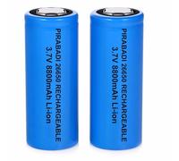 2 pilas recargables de 3,7 V | Batería 8800 mAh | Dimensiones 26 x 65 mm | Batería de alta capacidad para lámpara de antorcha lámpara frontal LED Control remoto juguete coche control remoto RC panel