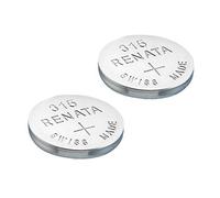 2 pilas Renata para reloj de pulsera, fabricación suiza, de dióxido de plata, sin mercurio, 1,55 V, larga vida útil