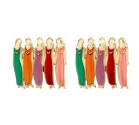 2 pines de solapa Best Friends, broche de cinco hermanas, pines esmaltados Good Sisters Club, 3,2 cm x 3,1 cm, metal, sin piedra preciosa, 3,2 cm x 3,1 cm, metal, sin piedras preciosas, 3.2cm x