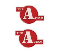 2 pines de solapa de aleación de The A-Team, broche de insignia roja del equipo de élite, juego de pines de metal esmaltado para regalos de empleados, construcción de equipo, decoración de mochila y