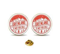 2 pines de solapa de Groenlandia no a la venta, insignia de aleación de oso polar con bandera de Groenlandia (clásico)