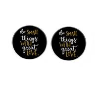 2 pines de solapa Do Small Things With Great Love, citas inspiradoras, pines para ropa de hombre y mujer, accesorios para mochilas, sombreros, 3cm(1.2"), Metal, No es una piedra preciosa
