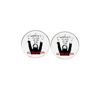 2 pines esmaltados con frase en inglés "A Woman's Place is In the Revolution", potente pin de solapa con frase en inglés feminista, insignia de aleación de igualdad de derechos para mujer