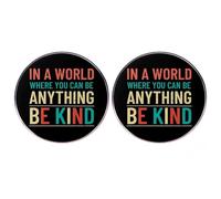 2 pines esmaltados Keep Kind, frase en inglés en un mundo donde puedas ser cualquier cosa y ser amable, alfileres de solapa de aleación, accesorios para ropa, mochila, sombrero, 3cm(1.2"), Metal, No
