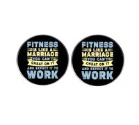 2 pines esmaltados para fitness, frase en inglés "Fitness Is Like a Marriage You Can't Cheat On It And Esperar que funcione" Alfileres de solapa de aleación, adecuados para entusiastas del fitness,