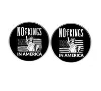 2 pines redondos de botón No kinds in America, democracia, libertad, igualdad, derechos humanos, insignias de aleación de metal para hombres y mujeres
