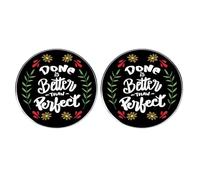 2 pines redondos Done Is Better Than Perfect, pines de solapa con frase en inglés inspiradora, insignias de aleación de metal, 3 cm, metal, sin piedras preciosas, 3cm(1.2"), Metal, No es una piedra
