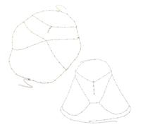 2 Pinzas Cristal Cadena Pecho Joyería Corporal, Cadenas Corporales Aleación, Cadenas Bikini, Chain body Chain Collar Summer Beach Jewelry Ajustable Women and Girls