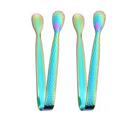 2 pinzas de acero inoxidable para aperitivos para manipular hielo en cocinas y cafeterías, herramienta de servir, agarre ajustable