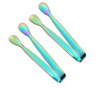 2 pinzas de acero inoxidable para aperitivos, pinzas de hielo para manejar hielo en cocinas y cafeterías, herramienta de servir de acero inoxidable