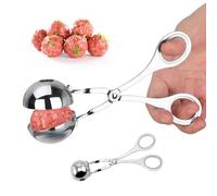 2 pinzas de acero inoxidable para hacer albóndigas, para cocina, para hornear masa de galletas (tamaño de albóndiga: 3,5 cm)