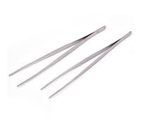 2 pinzas de acero inoxidable, pinzas profesionales rectas puntiagudas para vendajes médicos, jardinería y trabajo manual (20 cm)