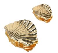 2 pinzas de concha doradas, modernas y bonitas, adecuadas para la mayoría de estilos de cabello, regalos adecuados para niñas (3.74 pulgadas y 2.16 pulgadas)