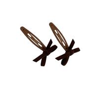 2 pinzas de pelo aterciopeladas con lazo para mujeres y niñas, elegantes accesorios para el cabello, horquillas suaves y ligeras para uso diario para niños