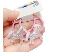 2 pinzas de pelo brillantes para niñas con patrón de mariposa y magdalenas, accesorios de moda para el cabello para fiestas infantiles