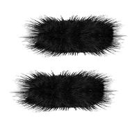 2 pinzas de pelo largo de visón para zapatos, hebillas decorativas para zapatos, accesorios desmontables para zapatos de tacón alto, Talla única, Algodón, No es una piedra preciosa