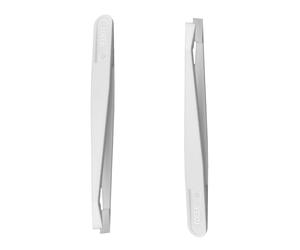 2 pinzas de plástico blancas, pinzas de plástico, antiestáticas sin polvo, pinzas estériles una vez médicas, pinzas desechables estériles, herramienta de reparación antiestática, resistente a los
