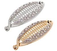 2 pinzas de plátano, pinzas largas para el pelo, peine de plátano, pinzas para el pelo, pinzas para el pelo, horquillas de banana, accesorios de peinado para mujer, coleteros de terciopelo para
