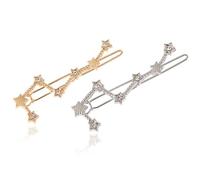 2 pinzas decorativas para el pelo con forma de estrella: accesorio minimalista y delicado para el cabello