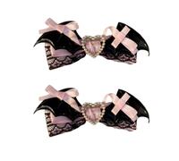 2 pinzas elegantes con lazo para el pelo para mujeres y niñas, decoración para el cabello, adecuadas para ocasiones especiales