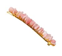 2 pinzas elegantes para el pelo para mujer, horquillas de cristal natural para novia, boda, joyas para el cabello, pinza francesa, pinza para el pelo con piedras preciosas para el día a día y