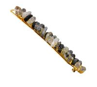 2 pinzas elegantes para el pelo para mujer, horquillas de cristal natural para novia, boda, joyas para el cabello, pinza francesa, pinza para el pelo con piedras preciosas para el día a día y