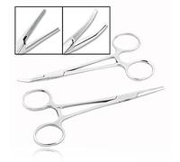 2 pinzas Hemostat rectas y curvadas de acero inoxidable para pesca, costura, relleno de muñecas, la mayoría de cualquier necesidad de hobby