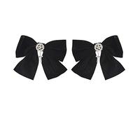 2 pinzas laterales grandes para niñas hechas a mano con lazo negro, regalo gótico, accesorios para el cabello para mujeres, pasadores grandes para mujeres y niñas, cabello fino, pelo grueso, gótico
