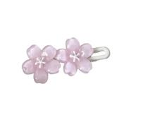 2 pinzas para el pelo con diseño de flor de cerezo de gelatina dulce para niñas, clip BB Y2K, accesorios para el cabello, horquillas para el cabello con flores frescas (A-2 piezas rosas)
