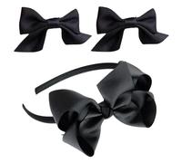 2 Pinzas Para El Pelo Con Lazo Y 1 Diadema Con Lazo, Accesorios Para El Cabello Para Niños, Accesorios Para El Pelo Con Lazo, Lindos Accesorios Para El Cabello Para Niñas, Accesorios A Juego