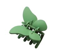 2 pinzas para el pelo con mariposa, multicolor, 5,5 x 4,3 cm, antideslizantes, para el cabello, acrílico mate, accesorios para el cabello, accesorios para el cabello para mujeres, color verde