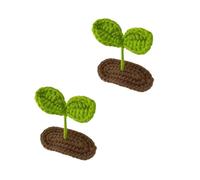 2 pinzas para el pelo de brotes de judías verdes tejidas a mano, bonitos accesorios para el pelo de plantas para niños y adultos, juego de pinzas para el pelo para niños, bricolaje para escuela, hogar
