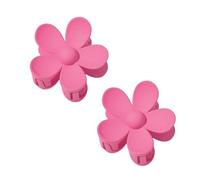 2 pinzas para el pelo de color rojo caramelo rosa - Pinzas grandes y bonitas, pinzas para el pelo grueso, exfoliante, clip para el pelo, clip de flores dulces