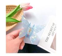 2 pinzas para el pelo de mariposa retro francesa, accesorios para el cabello en la parte posterior de la cabeza, pinzas para el pelo en espiral para mujer, herramientas de peinado (azul)