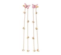 2 pinzas para el pelo de mariposas moradas con cadena de borlas, bonitas horquillas para el pelo pequeñas, pinzas para el cabello para mujer, accesorios de peinado para mujeres, para bodas, fiestas de