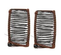 2 Pinzas para el Pelo de Plátano de Metal Vintage para Agarres de Pelo de Hilo Tejido con Estilo, Sujetan de Forma Segura Varios Estilos de Cabello, Peines Dentados para un