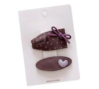 2 pinzas para el pelo de tela, color morado, dulce y lindo, hechas a mano, mini pinzas para el pelo color morado H
