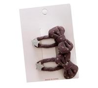 2 pinzas para el pelo de tela, color morado, dulce y lindo, hechas a mano, mini pinzas para el pelo morado E