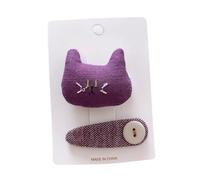 2 pinzas para el pelo de tela, color morado, dulce y lindo, hechas a mano, mini pinzas para el pelo morado A