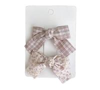 2 pinzas para el pelo de tela, colorido lazo floral, lindo accesorio para el pelo para niñas, color morado