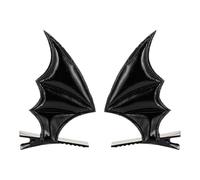 2 pinzas para el pelo, diseño de alas de murciélago, para el pelo, para mujeres y niñas, decoración de Halloween