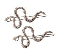 2 pinzas para el pelo elegantes con forma de serpiente para mujer, elegantes horquillas de metal para flequillo, accesorios de moda para la cabeza