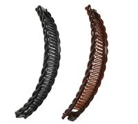 2 pinzas para el pelo para mujer, pinzas grandes para el pelo, pinzas para el pelo planas, gruesas para kitsch, pinzas de plátano, pinzas para el pelo, pinzas para el pelo de banana, pinzas para el