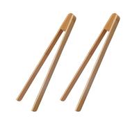 2 pinzas reutilizables clásicas de bambú para tostadas, pinzas para barbacoa de madera, pinzas de bambú, pinzas de tostadas, pinzas de madera reutilizables, pinzas de cocina para cocinar, pan, té de