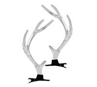 2 pinzas transparentes para el pelo de cuernos de Navidad, para mujeres, niños, flequillo, para tomar fotos, compras, viajes, antideslizantes, con cuernos de reno, pinzas para el pelo, pinzas para el