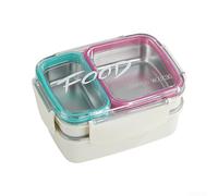 2 Pisos 1350ml Oficina Escuela Sin Derrames 2 Pisos 1350ml(Blue+Red) | Capacidad 1350ml generosa, tapa sellada silicona, cierre para snap-lock, cero derrames, transporte seguro