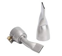 2 pistolas de soldadura, boquilla plana de 20 mm + 40 mm, acero inoxidable, resistente al calor hasta 500 ℃, para máquina de soldadura de plástico, -